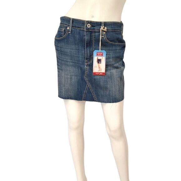 Levis NEW TAGS Raw Hem High Rise Skirt 6 - Picture 5 of 11